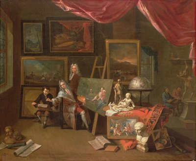 Het atelier van de kunstenaar door Peter Tillemans